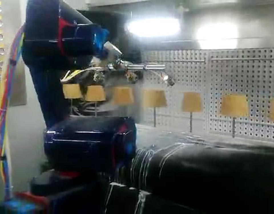 木制花盆机器人自动喷漆线